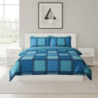 Box Print Duvet Cover Set Contemporary Square Pattern Bedding