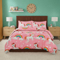 Kids Unicorn Duvet Cover Set Cute Colorful And Soft Bedding