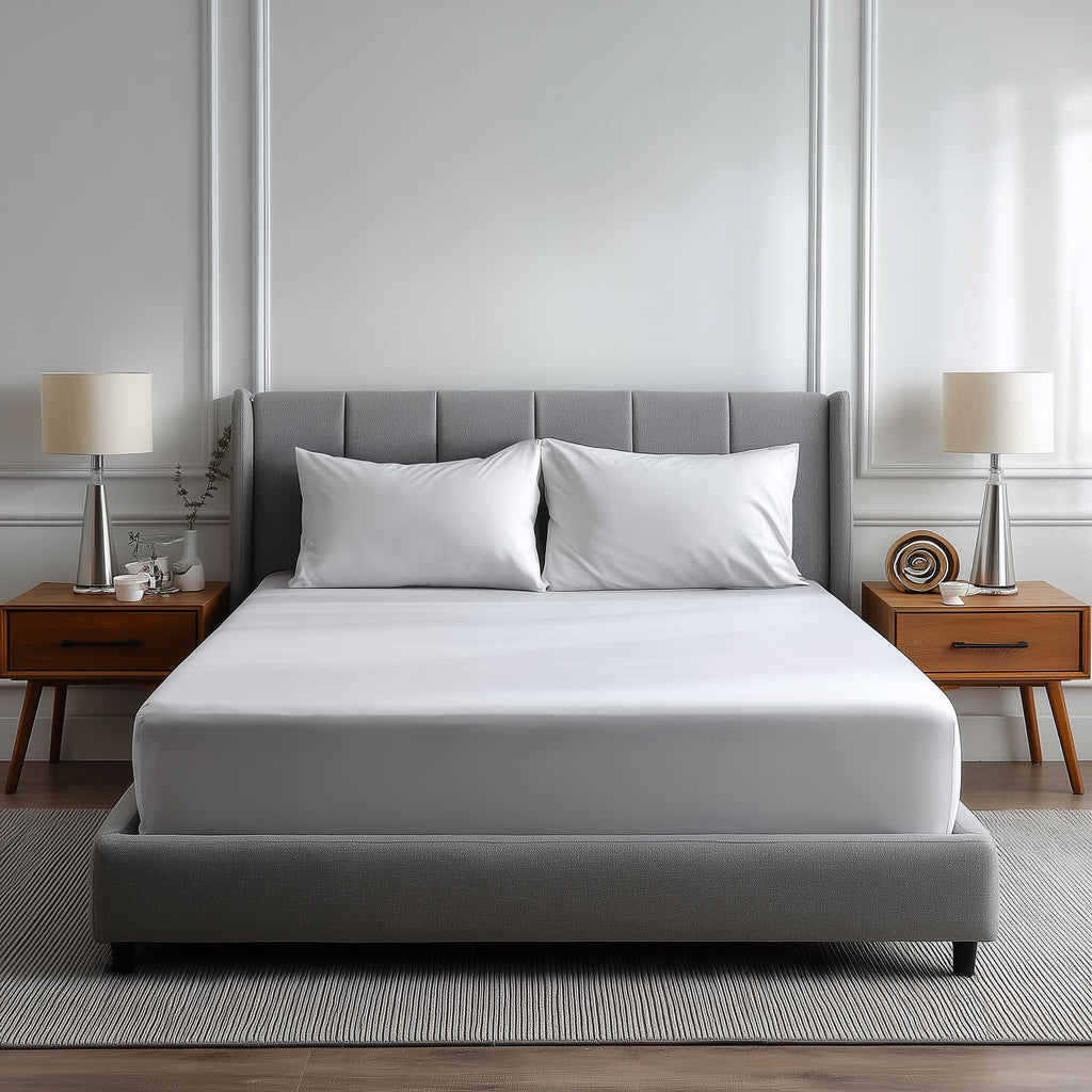 Luxury 200TC Soft Touch Fitted Sheet Bed Linen 40cm Extra Deep Skirt