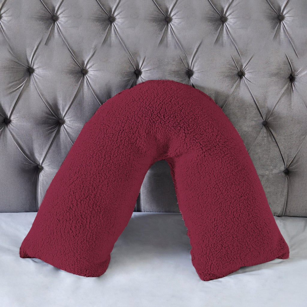 Teddy Bear Fleece Super Soft Cosy V Shape Pillowcase