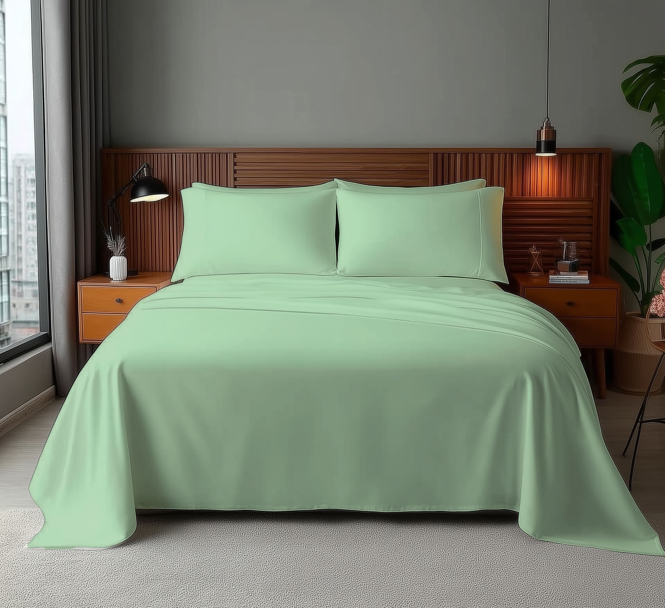 Microfibre Soft Touch Flat Sheet Plain Dyed Bed Linen