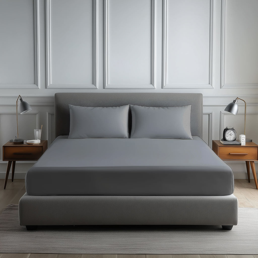 Luxury 200TC Soft Touch Fitted Sheet Bed Linen 30cm Extra Deep Skirt
