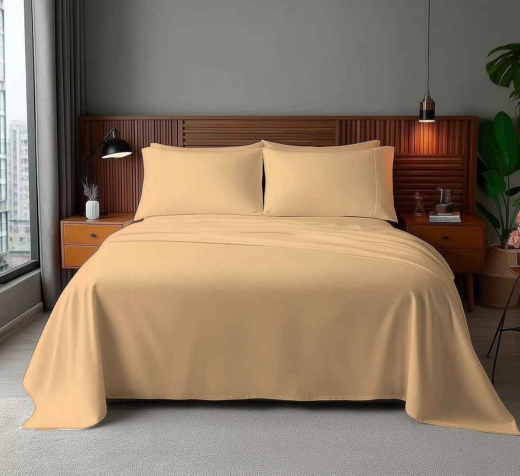 Microfibre Soft Touch Flat Sheet Plain Dyed Bed Linen