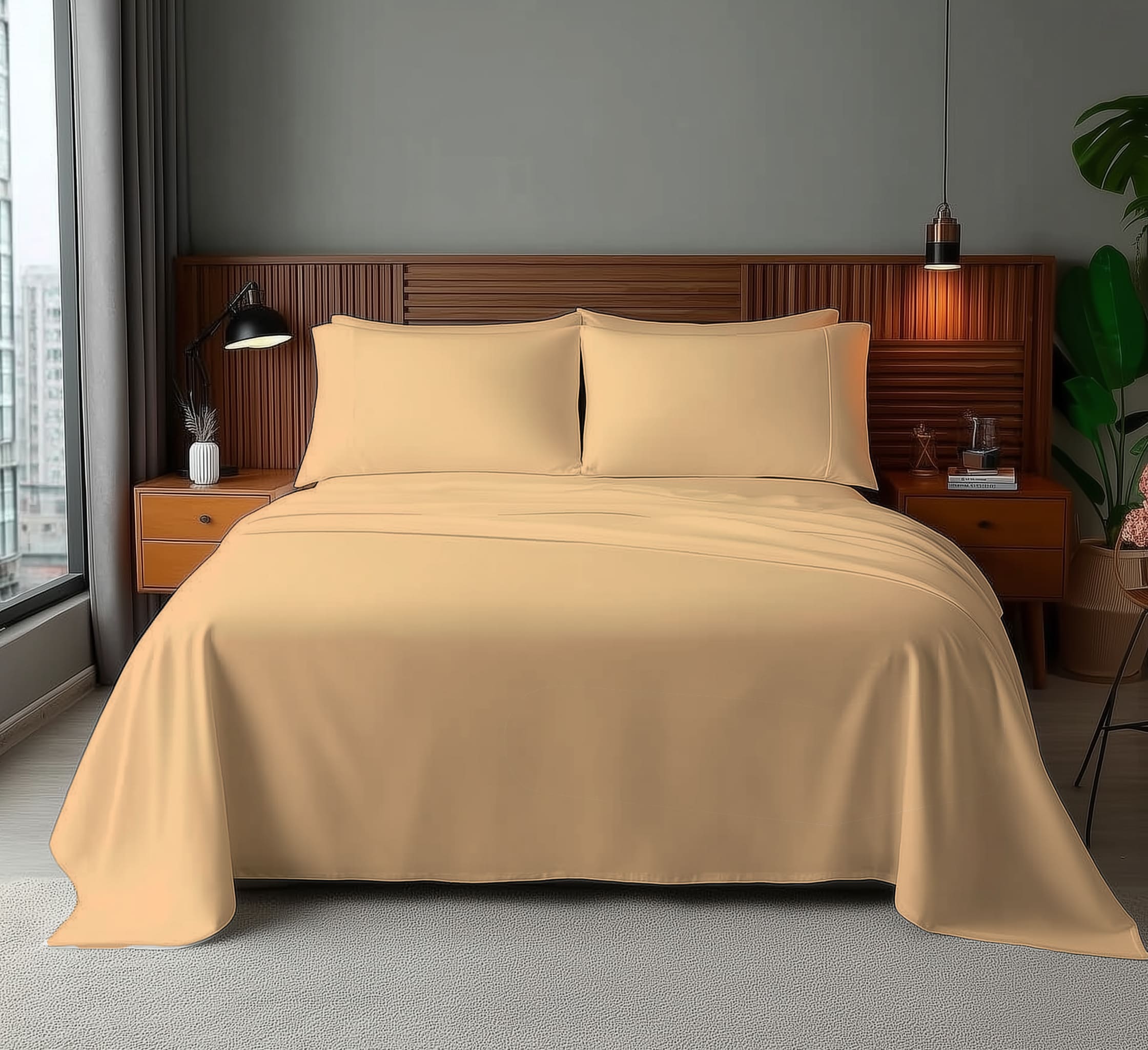 Microfibre Soft Touch Flat Sheet Plain Dyed Bed Linen