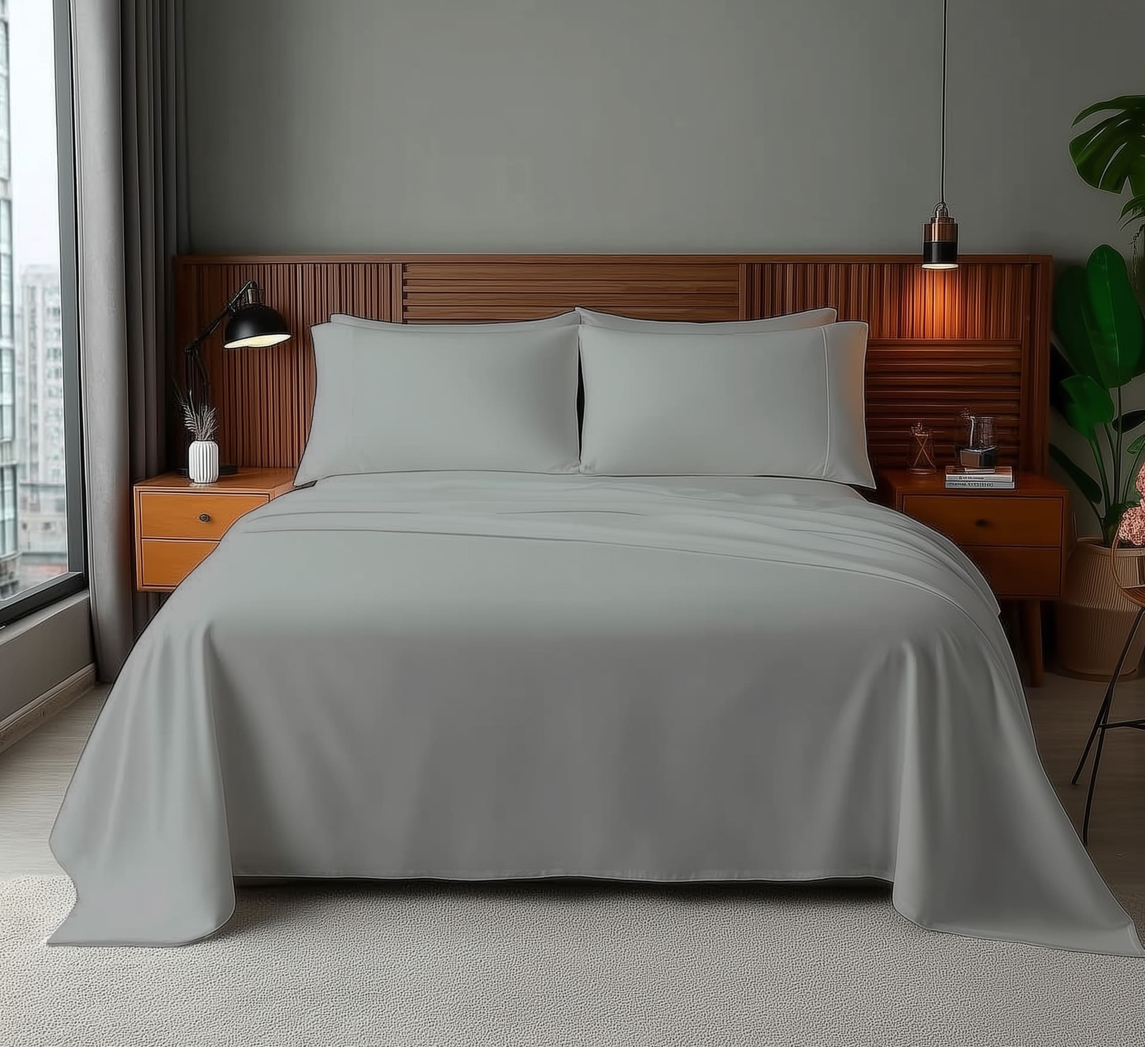 Microfibre Soft Touch Flat Sheet Plain Dyed Bed Linen