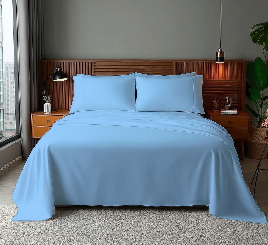 Microfibre Soft Touch Flat Sheet Plain Dyed Bed Linen
