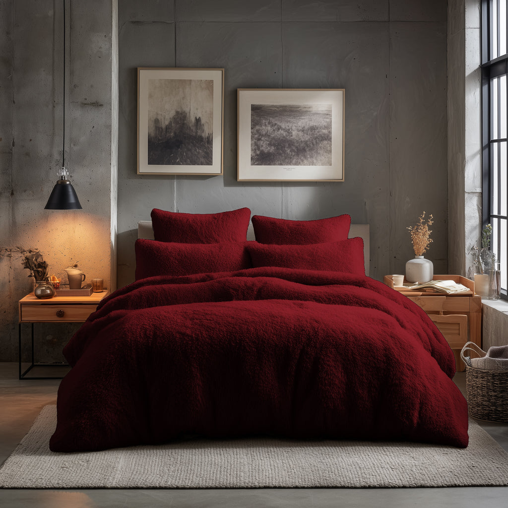 Teddy Bear Fleece Duvet Cover & Pillow Case Set