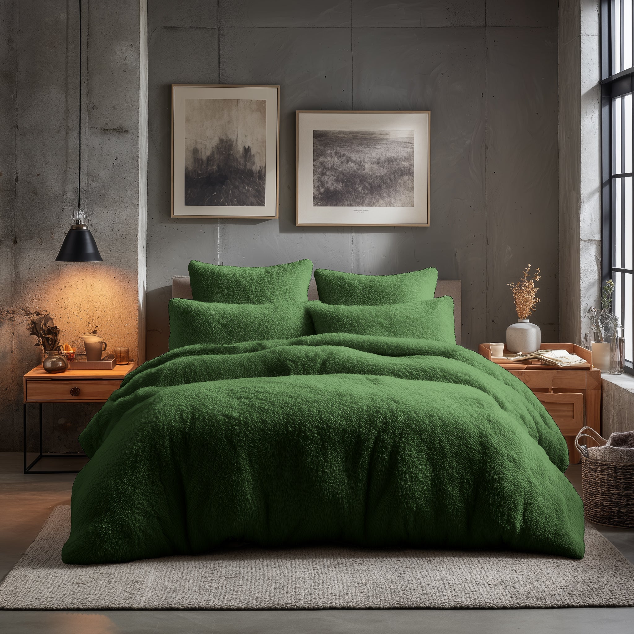 Teddy Bear Fleece Duvet Cover & Pillow Case Set