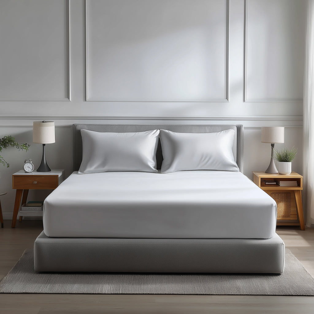 Microfibre Soft Touch Fitted Sheet 40cm Extra Deep Skirt Plain Dyed Bed Linen