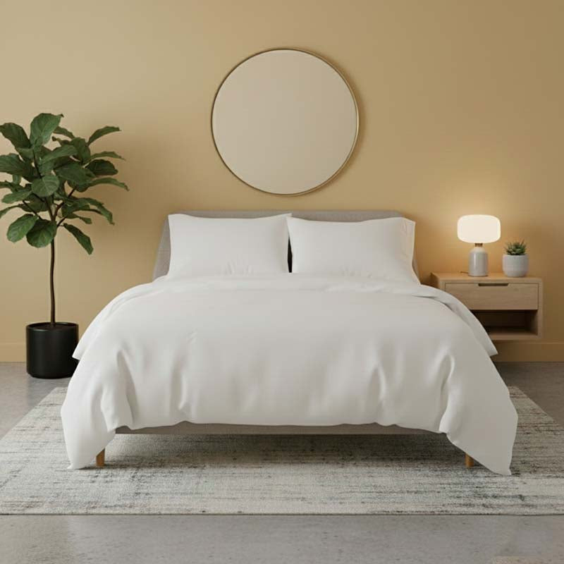 Flannelette Cotton Duvet Cover Set Soft Brushed Warm Bedding Set