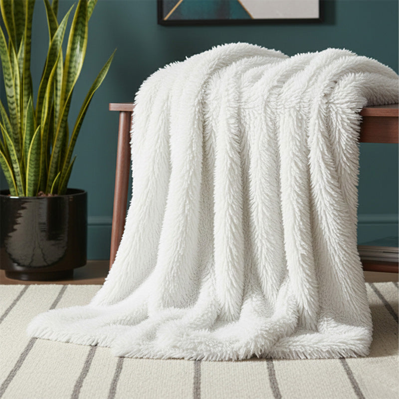 Cuddly Extra Fluffy Throw Ultra Soft Plush Blanket for Sofa Bed Home Decor
