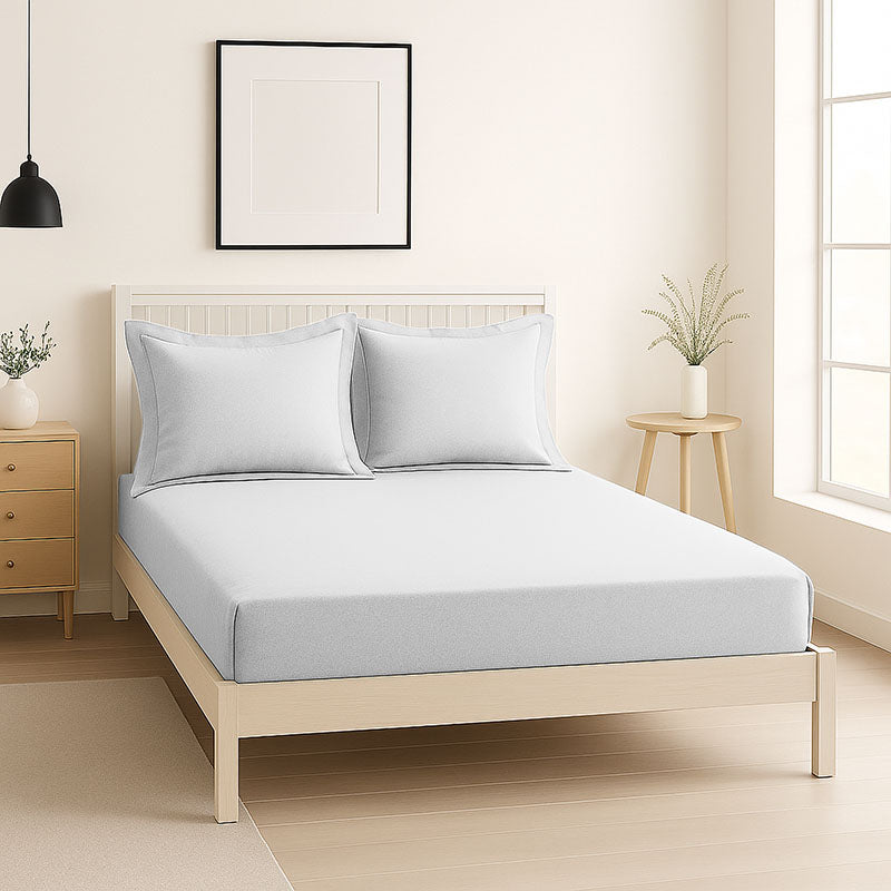 Luxury 200TC Oxford Border Pillowcase Pair Soft Feel