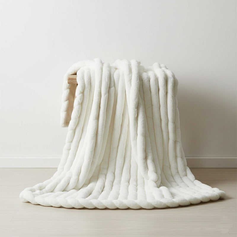 Luxury Big Cord Blanket Thick Ribbed Throw Ultimate Comfort Warmth