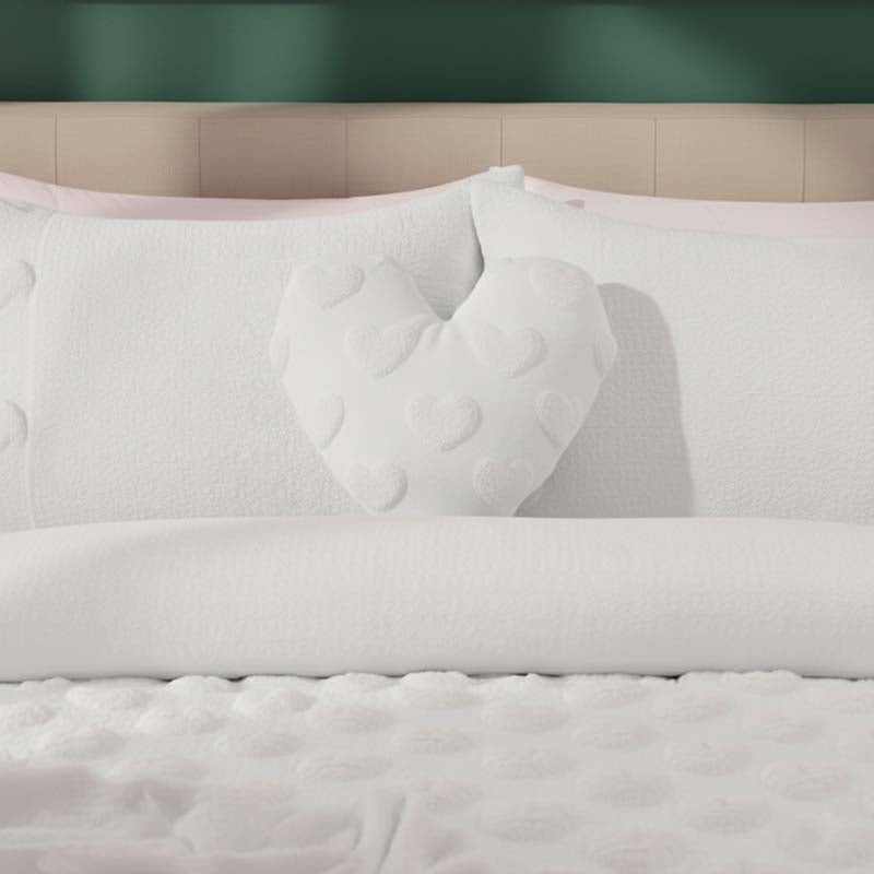 Heart Shaped Teddy Fleece Cushion Ultra Soft Plush Decorative Pillow