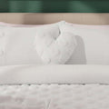 Heart Shaped Teddy Fleece Cushion Ultra Soft Plush - Snug City UK