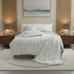 Rabbit Faux Fur Teddy Duvet Cover Set Ultra Soft Plush Bedding