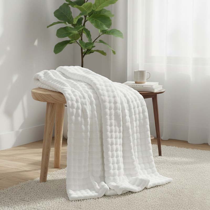 Rabbit Faux Fur Throw Blanket Ultra Soft Luxury Throw for Sofa And Bed