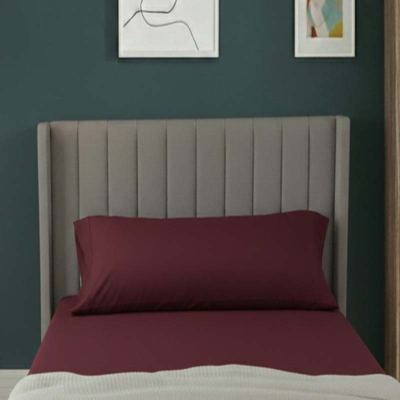 Bolster Support Pillow Pillowcase Plain Dyed Pillow Linen Easy Care