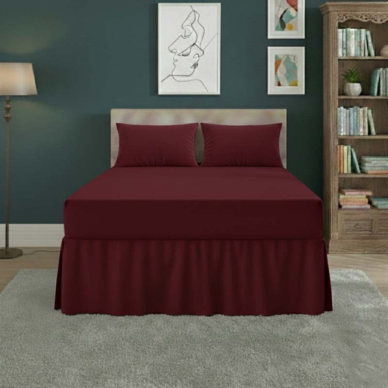 Fitted Valance Bed Sheet Polycotton Mattress Cover And Frill Easy Care