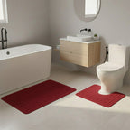 2 Piece Box Design Bath Mat Set Soft Absorbent Non-Slip Bathroom Mats