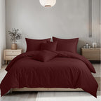 Plain Dyed Easy Care Polycotton Duvet Cover And Pillowcases Set Bed Linen