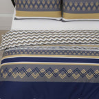 Zig Zag Complete Bedding Set Duvet Cover Set Pillowcase Fitted Sheet